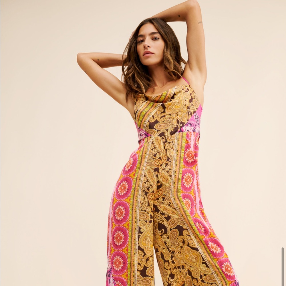 Free People Miranda  Paisley Jumpsuit